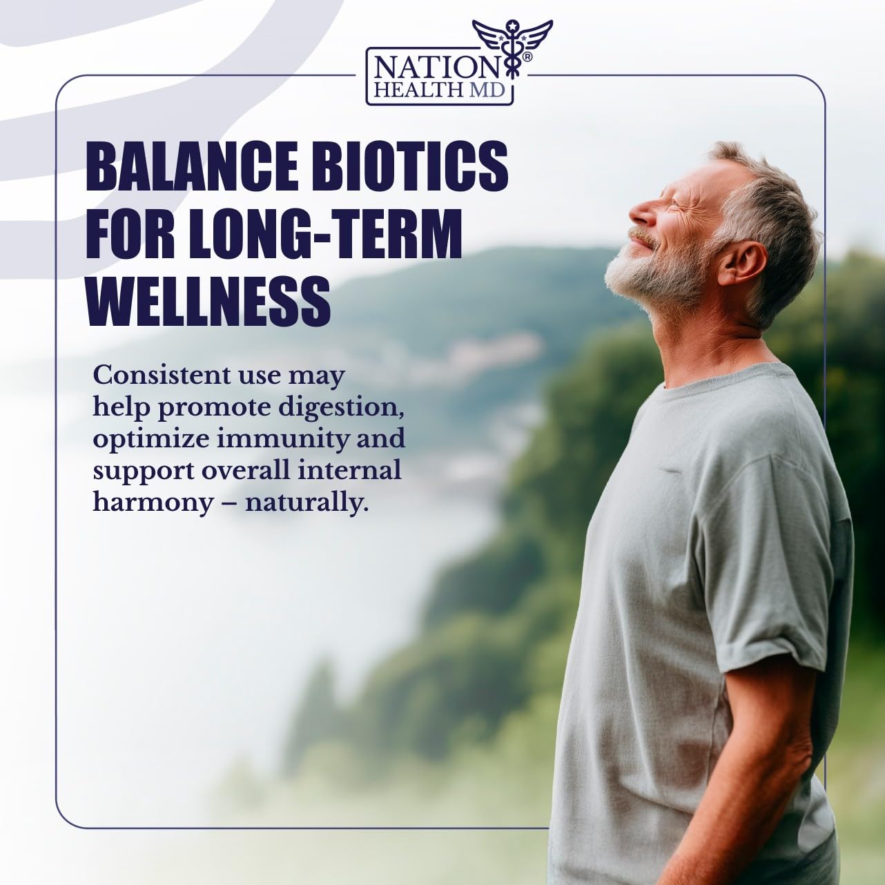 NATION HEALTH MD Balance Biotics Raw Probiotics for Women & Men Capsule, 60 Capsules