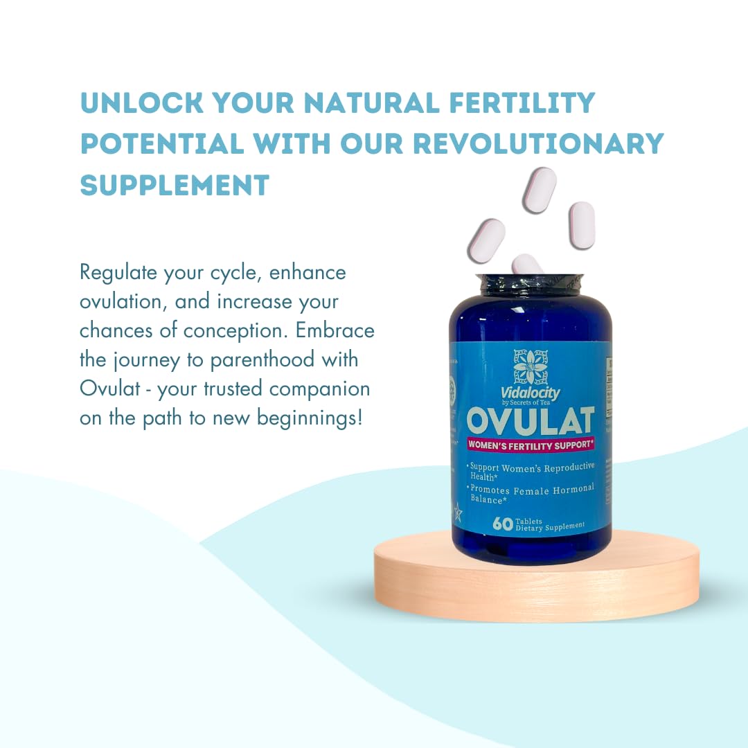 Secrets Of Tea Vidalocity Women's Fertility Support Capsules, 60 Count