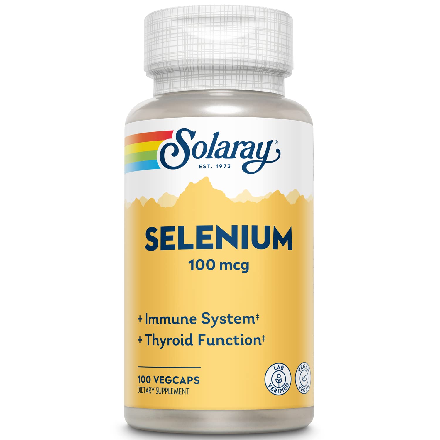 Solaray Selenium 100 mcg Capsule, 100 VegCaps