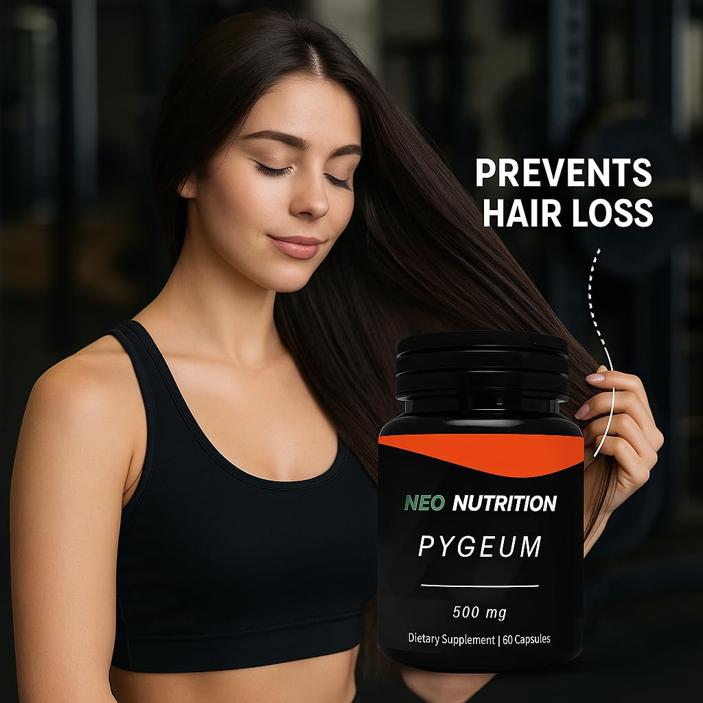 NEO-NUTRITION Pygeum Africanum Bark 500mg Prostate Health Capsules, 60 Count