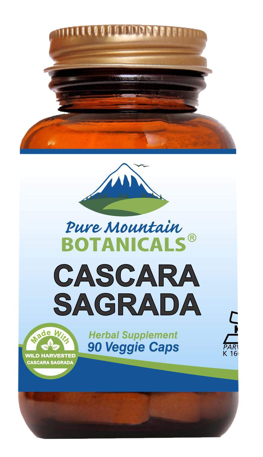 Pure Mountain Botanicals Cascara Sagrada Capsules 90 Count