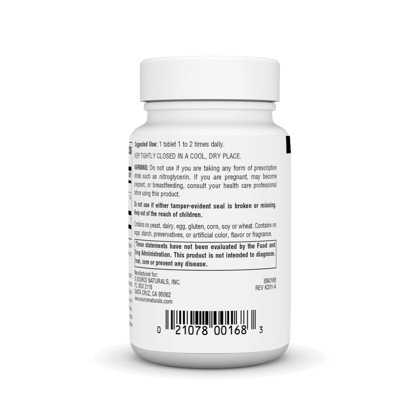 Source Naturals N-Acetyl Cysteine Antioxidant Support 1000 mg Dietary Supplement, 30 Tablets