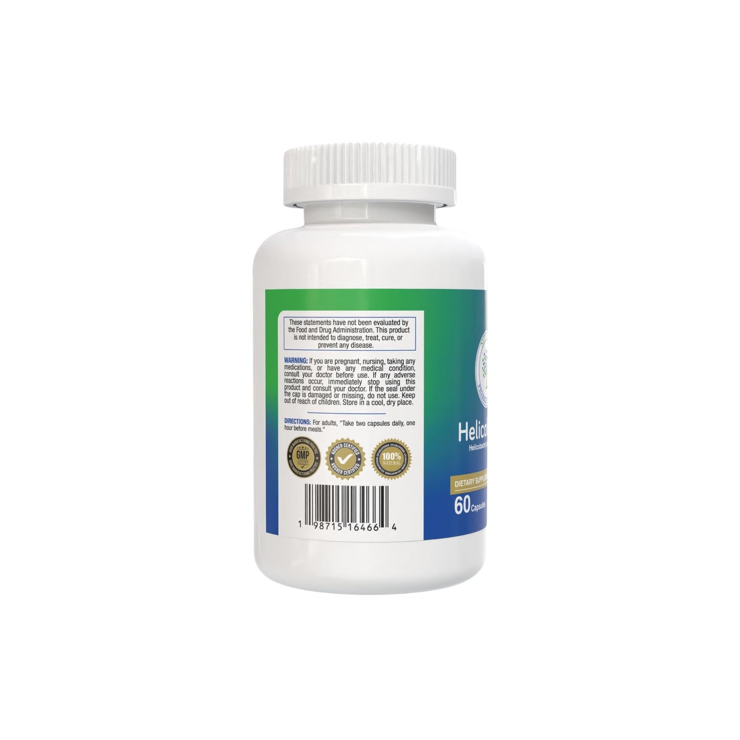 Nutraxcol Pharmaceuticals HELICOBKILLER - Natural Digestive Support Supplement Capsule, 60 Capsules