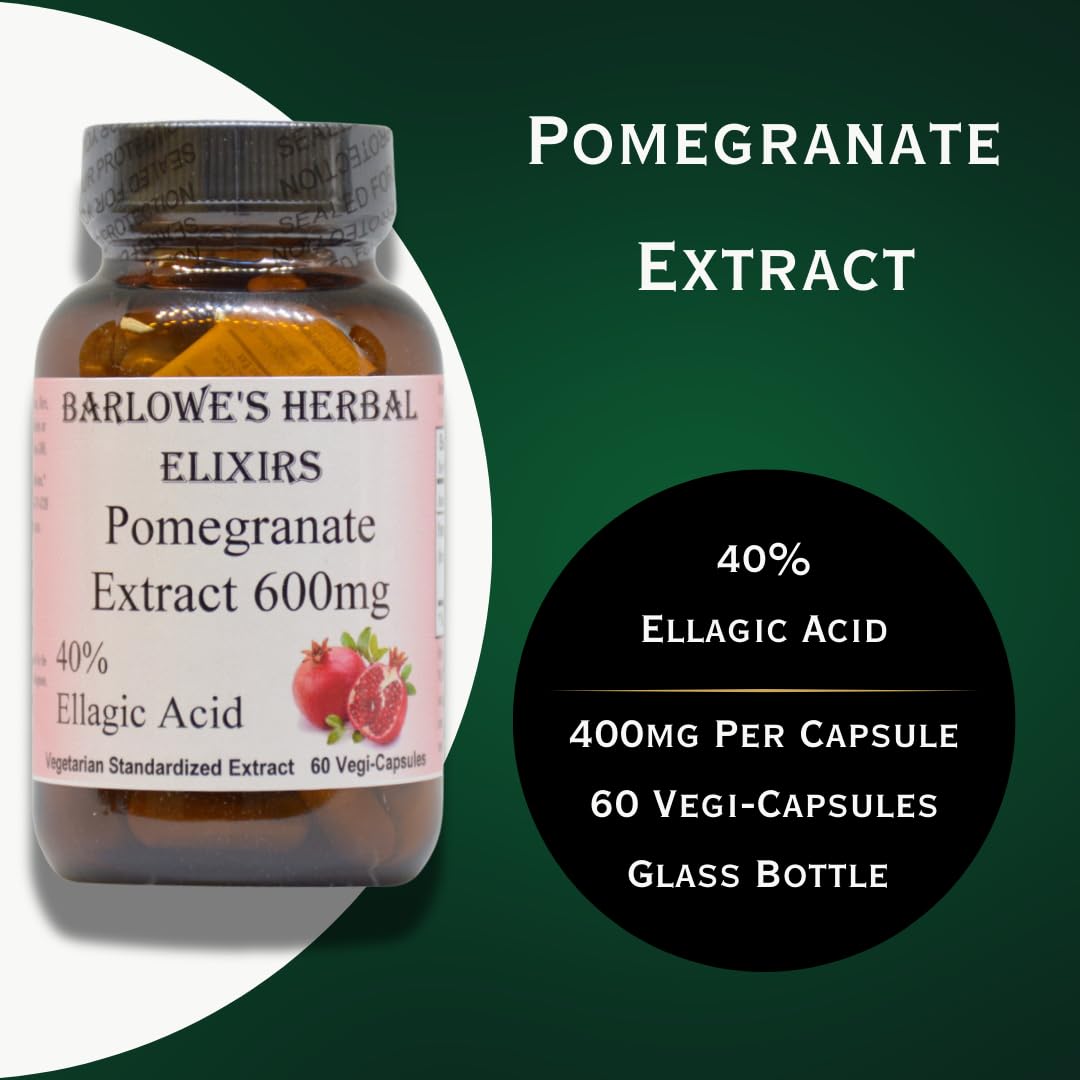 Barlowe's Herbal Elixirs Pomegranate Extract Capsules, 60 Count