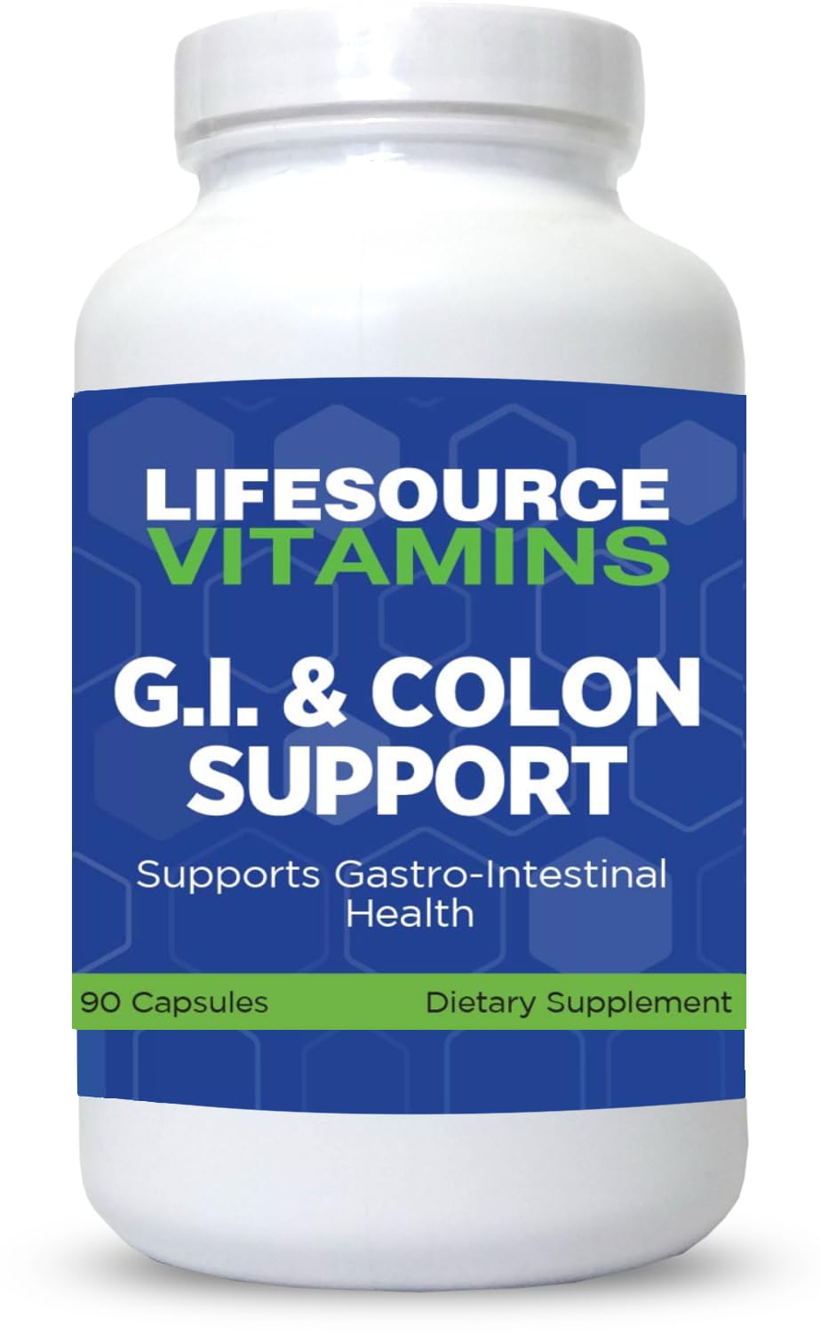 LifeSource Vitamins G.I. & Colon Support Restore Bacterial Flora, Supports Gastro-Intestinal Health, 90 Capsules