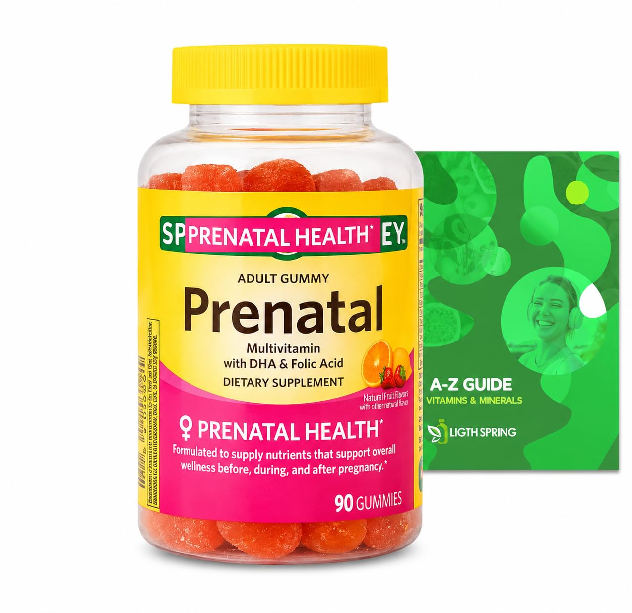 LightSpring Prenatal Multivitamin Gummies, 90 Count