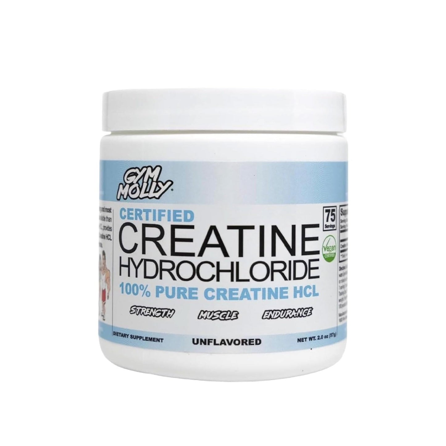 Gym Molly Creatine Hydrochloride Powder (HCL) 1.98 Ounce