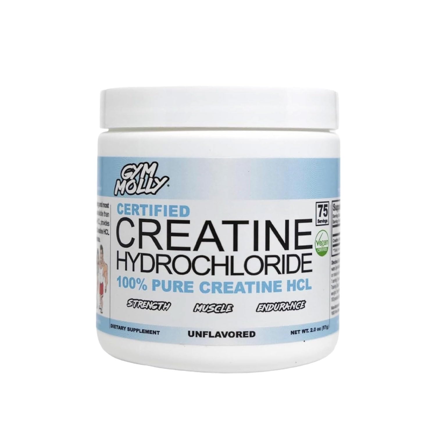 Gym Molly Creatine Hydrochloride Powder (HCL) 1.98 Ounce