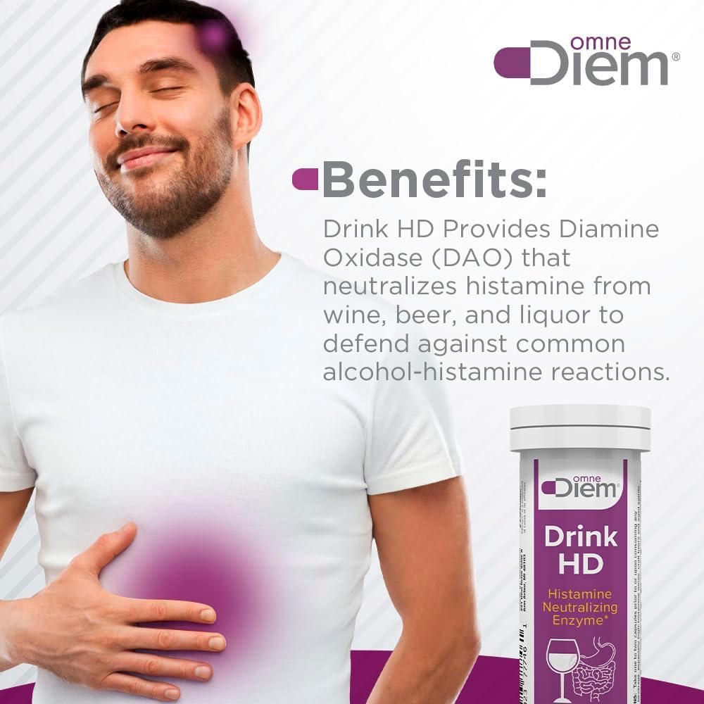 Omne Diem DrinkHD DAO Enzyme with Diamine Oxidase Capsules 60