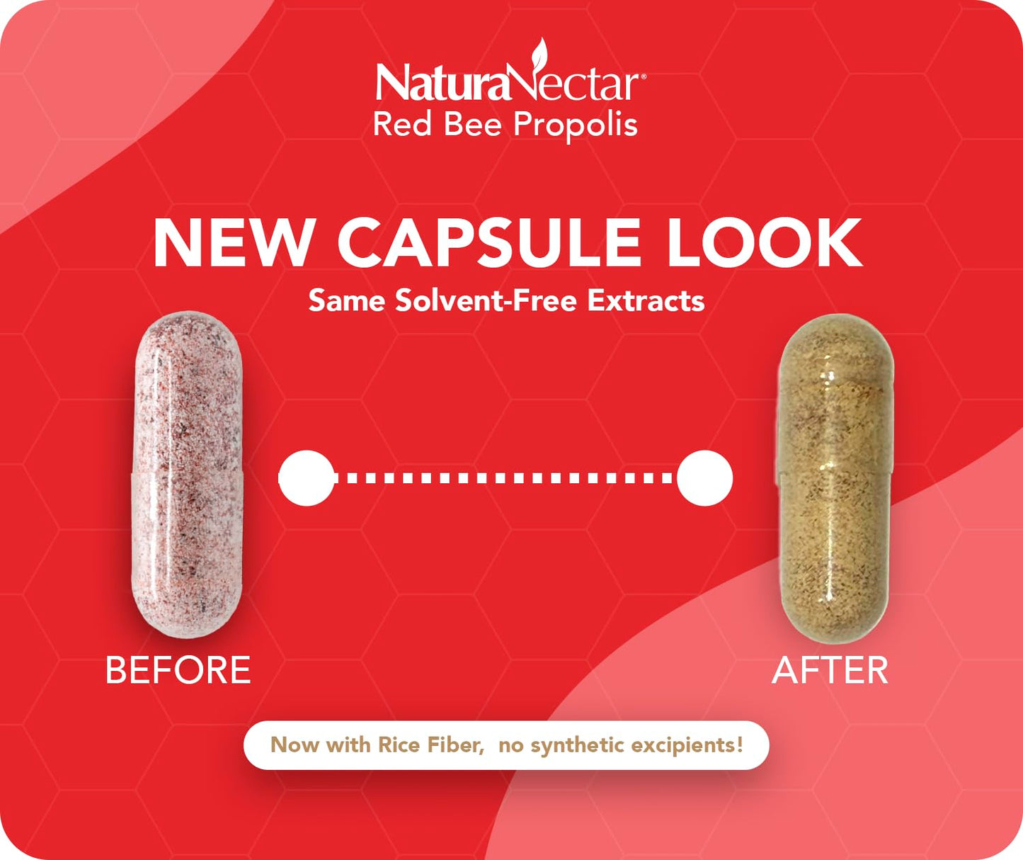 NaturaNectar Red Bee Propolis Capsules, 60 Capsules