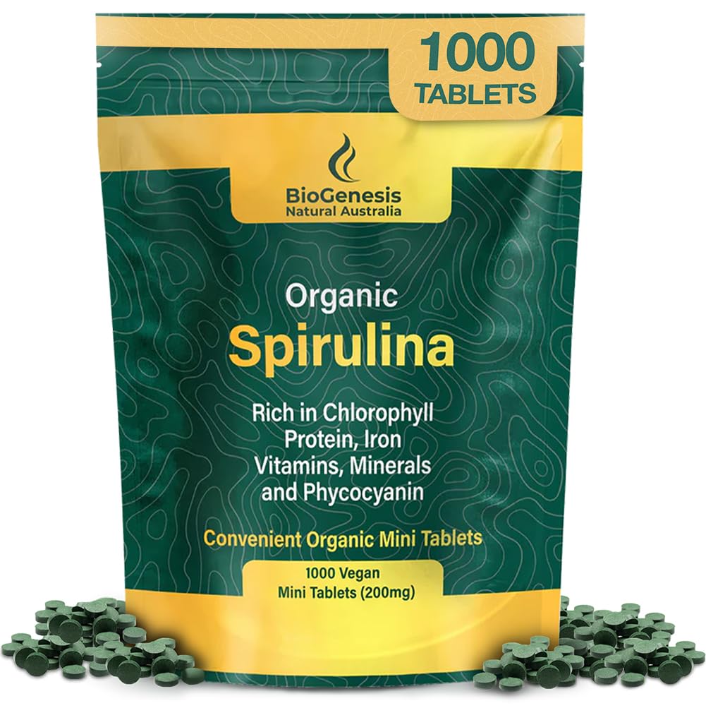 Biogenesis Organic Spirulina Mini Tablets 1000 Count