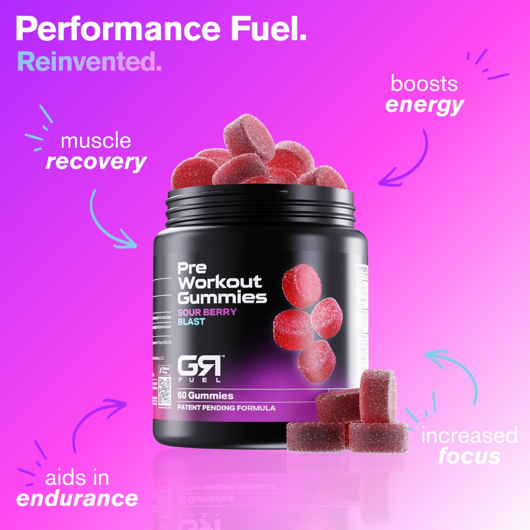 Gymrat Fuel GR Fuel Pre Workout Gummies 60 Count