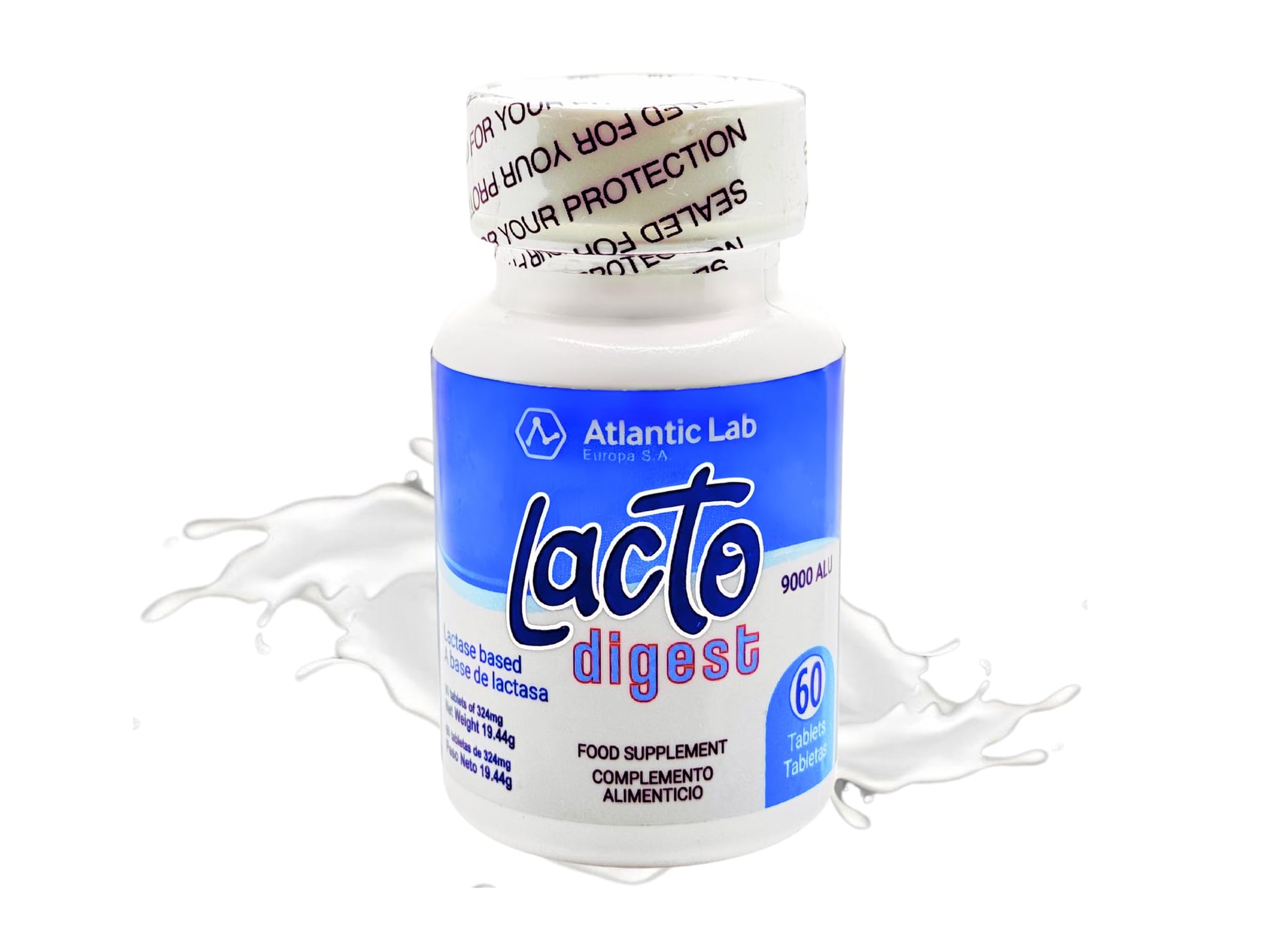 Lactodigest LactoDigest Fast & Strong Natural Lactose Intolerance Relief, 9000 FCC Lactase Enzyme Caplets 60