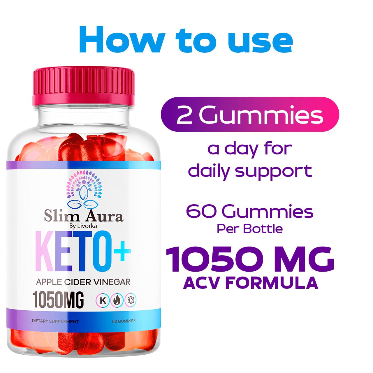 LIVORKA Slim Aura Keto ACV 60 Gummies