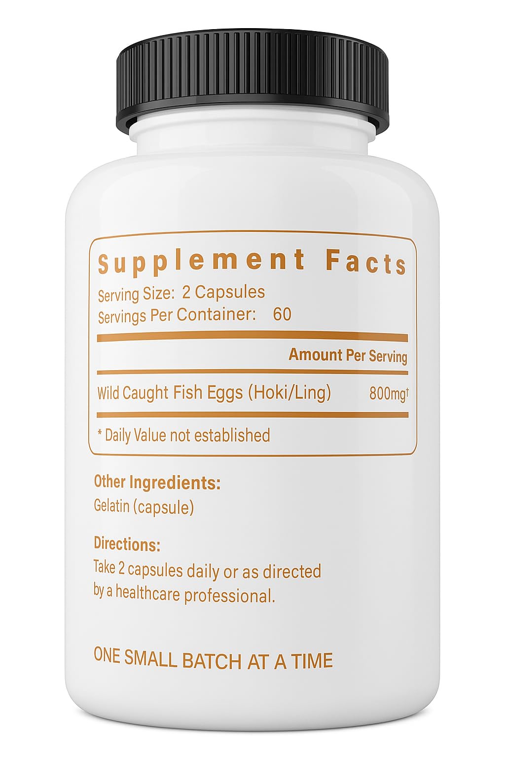 Purelyindia Wild-Caught Fish Eggs Omega-3 DHA, EPA & ETA Supplement Capsules 120 Capsules