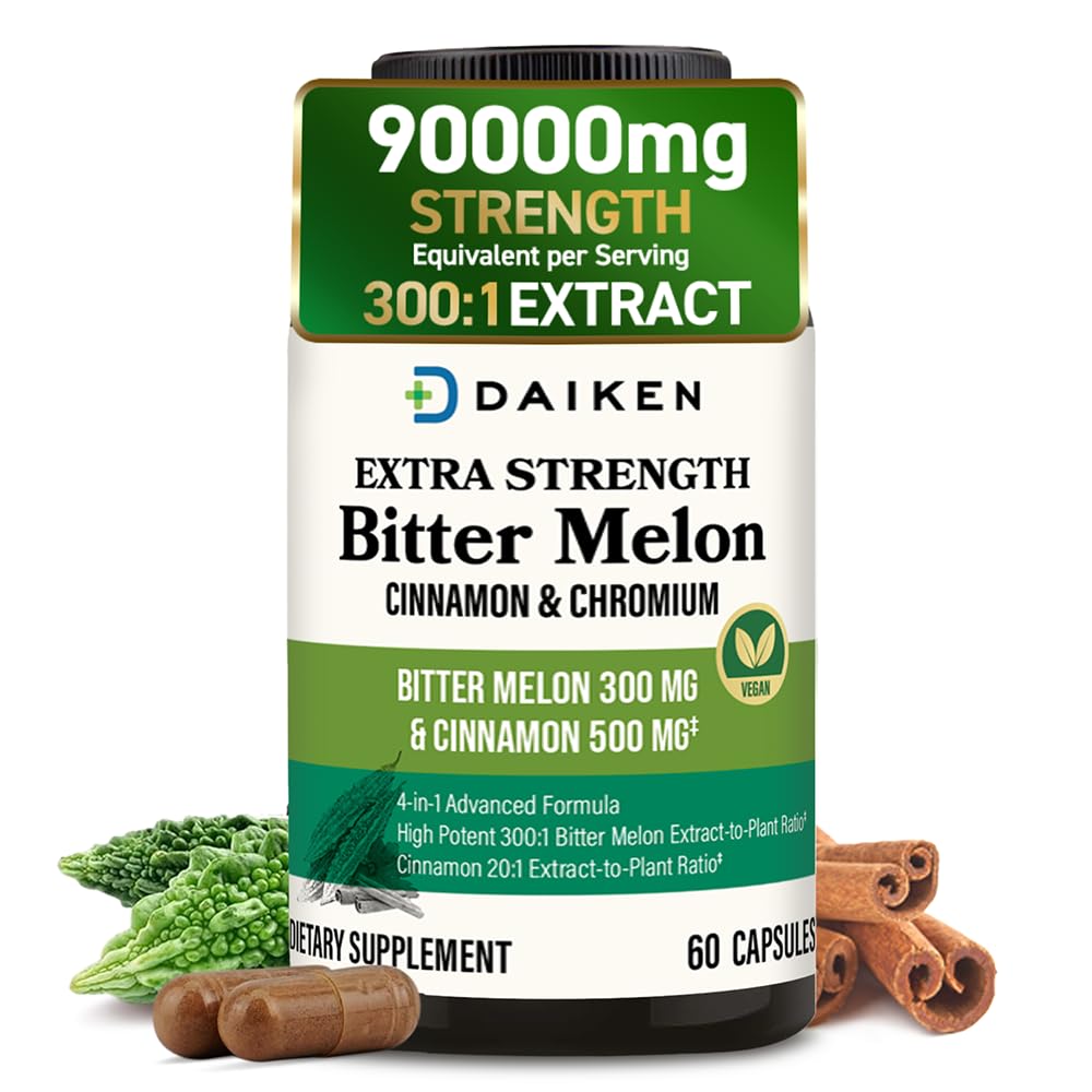 DAIKEN Bitter Melon, Cinnamon & Chromium Capsules, 60 Capsules