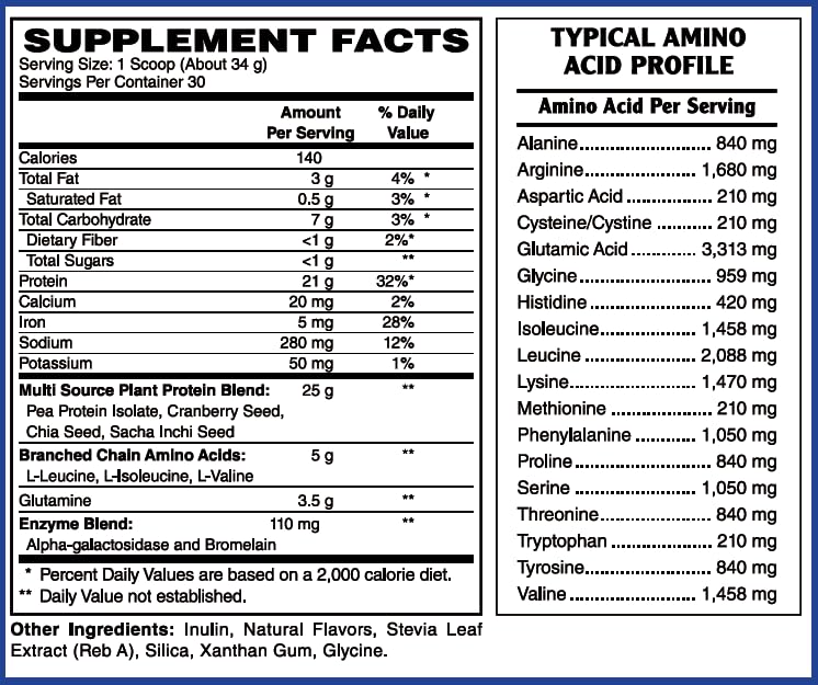 LifeSource Vitamins Ultra Plant Protein - Raw Vegan Plant Based Protein - Vanilla Protein Powder, 35.2
