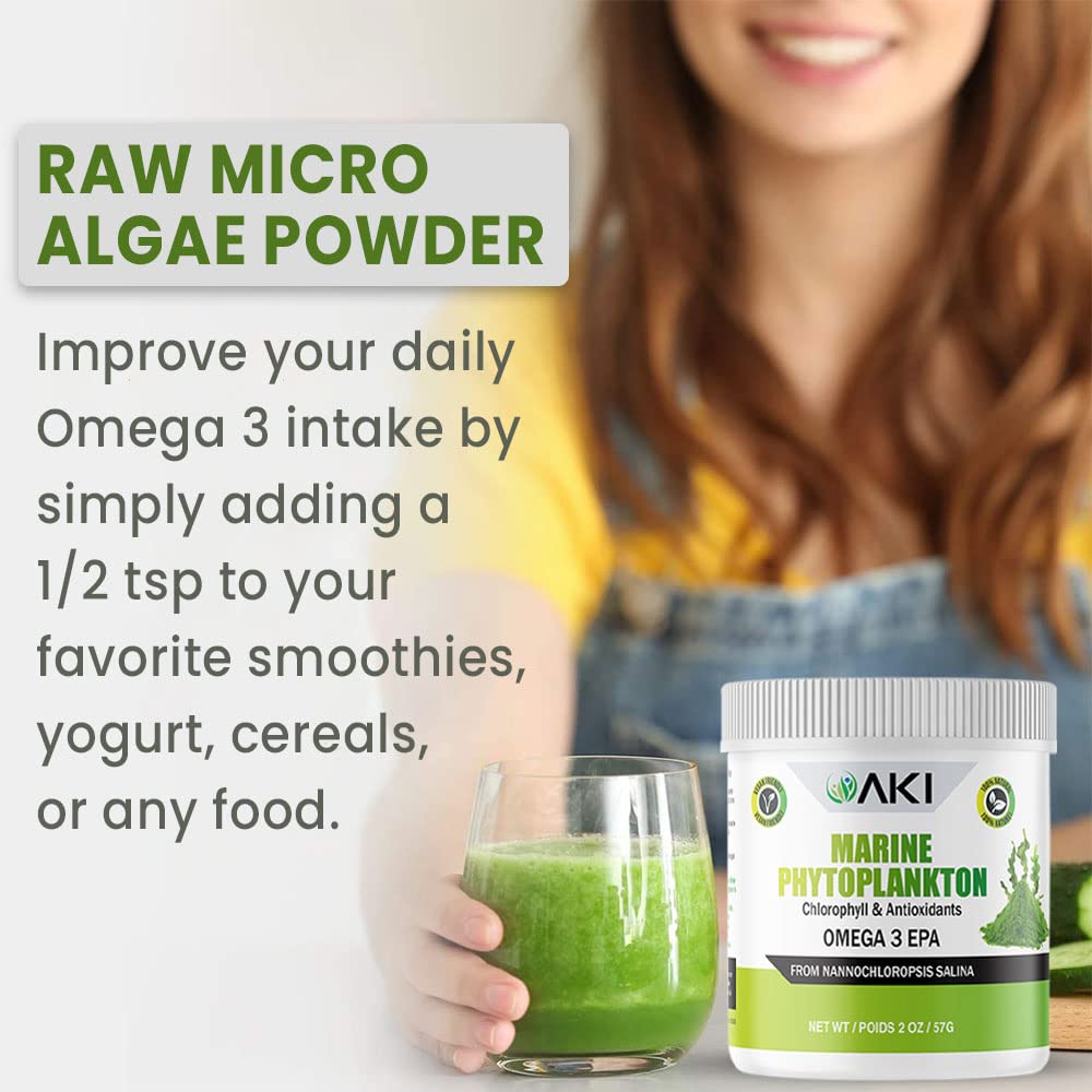 AKI ORGANIC Marine Phytoplankton Powder 2 oz