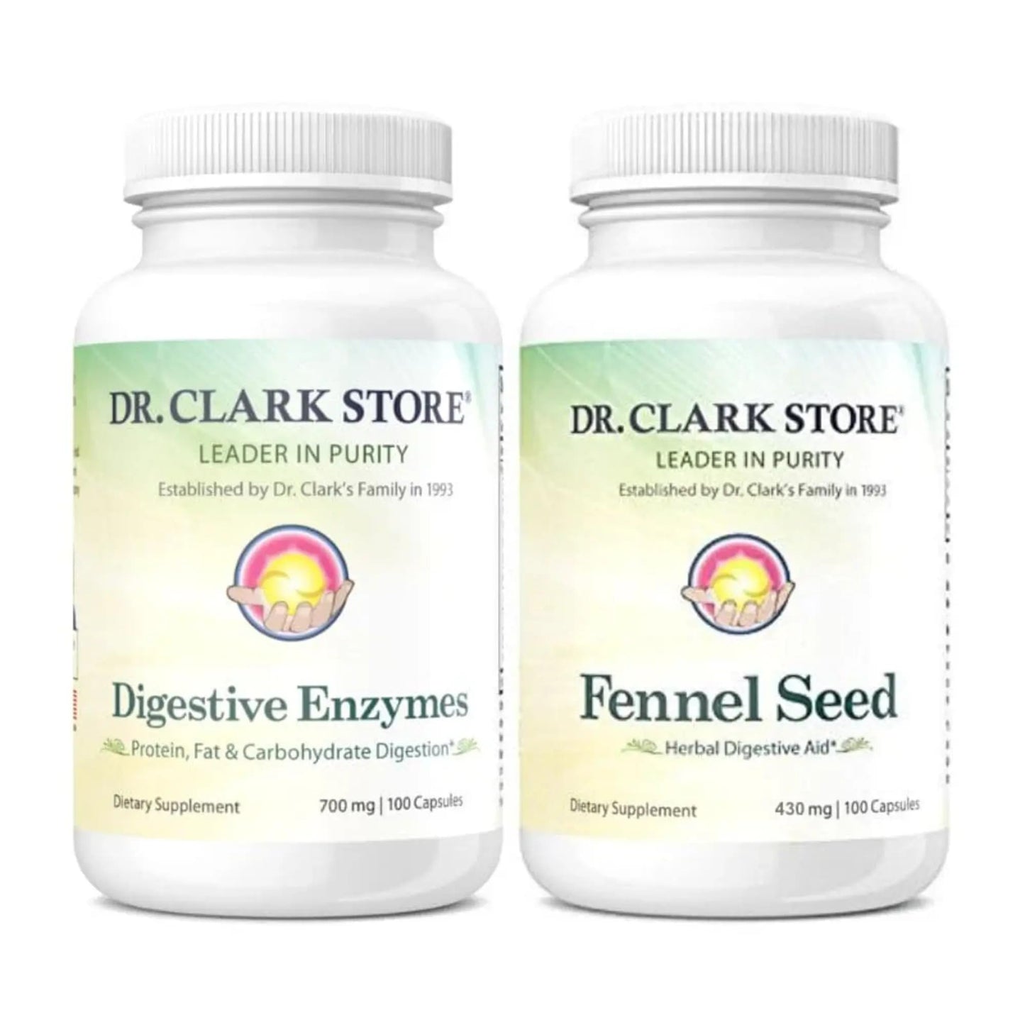Dr Clark Store Flat Tummy Kit Digestive Support Capsules, 200 Capsules