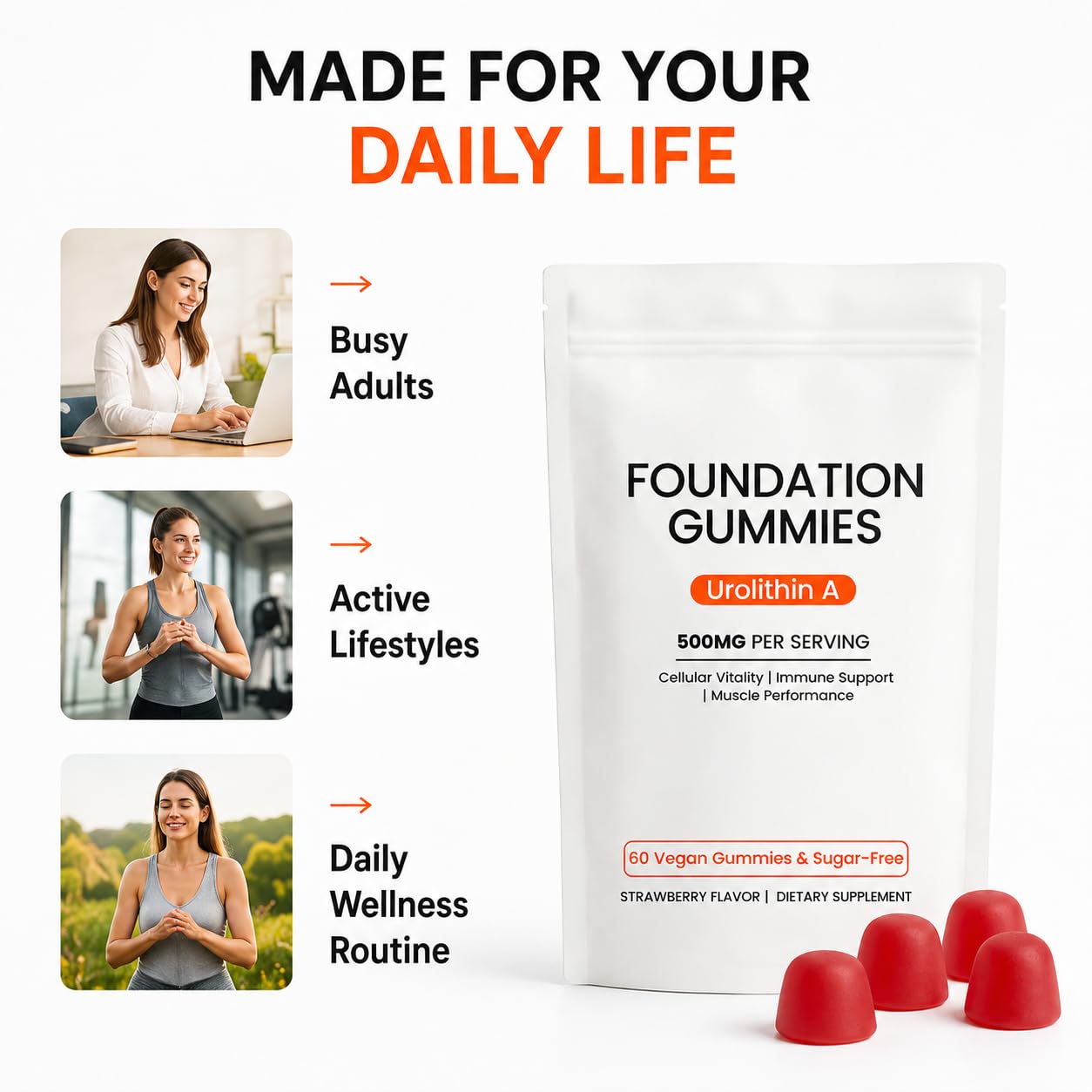 Pwkvsn Foundation Gummies 60 Count