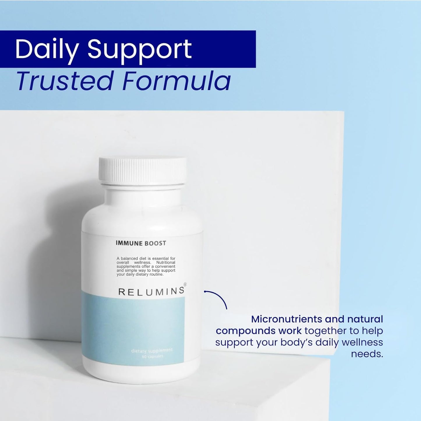 Relumins Immune Boost & Immune Defense Supplement Set Capsules 120