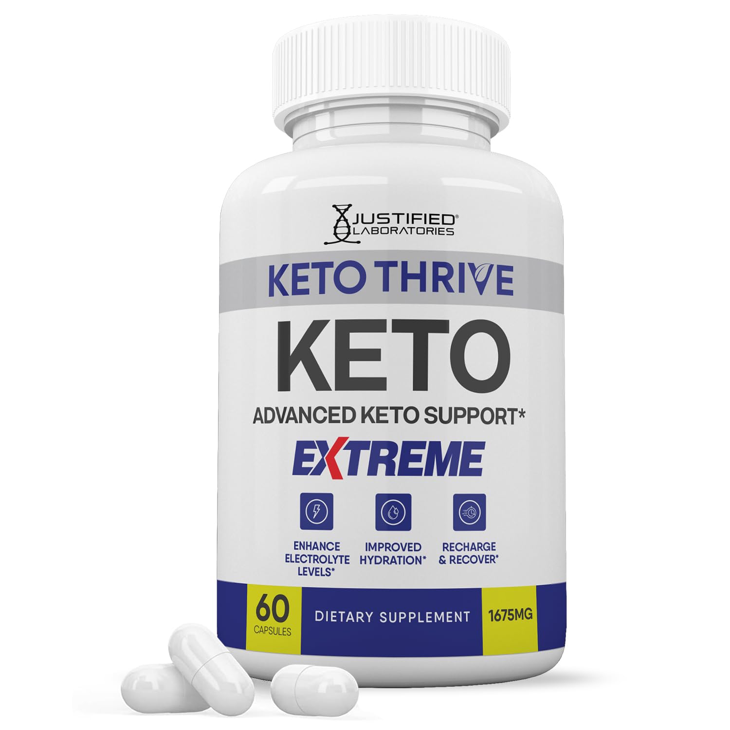 Justified Laboratories Keto Thrive Keto ACV Extreme Capsules 60 Count