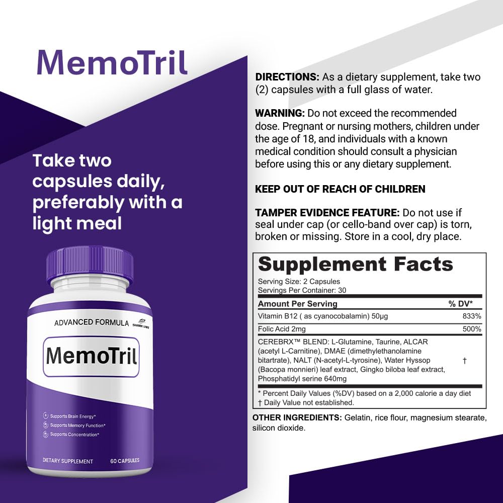 Shark Labs Memotril Capsules 60