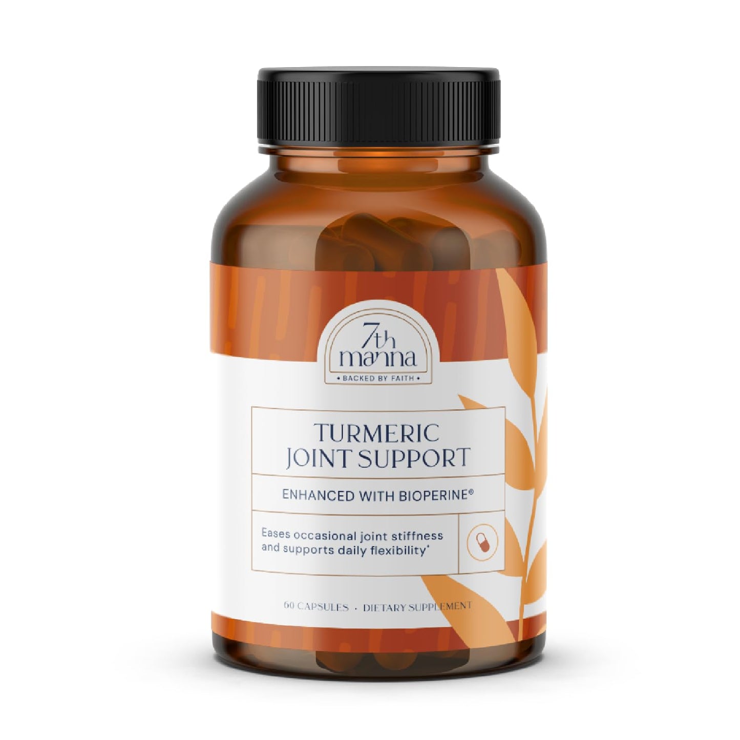 7th Manna Turmeric Curcumin Supplement with Glucosamine, Chondroitin & MSM – Joint Support for Mobility, Flexibility & Comfort – Active Lifestyle Formula – 60 Capsules