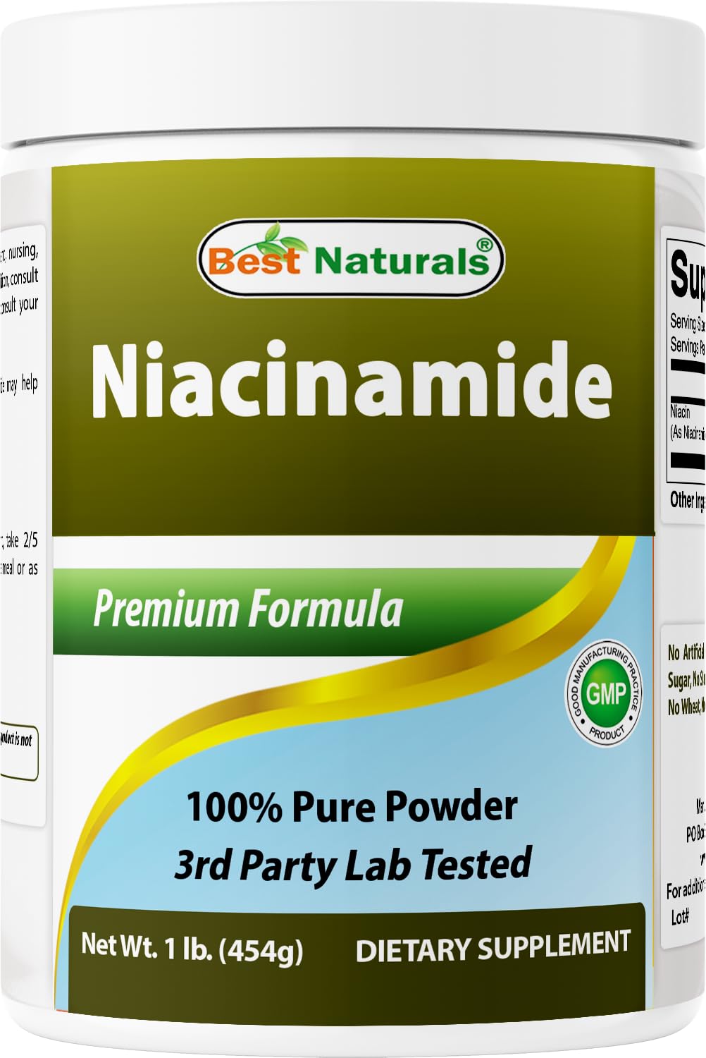 Best Naturals Niacinamide (Vitamin B3) Pure Powder 16 Ounce