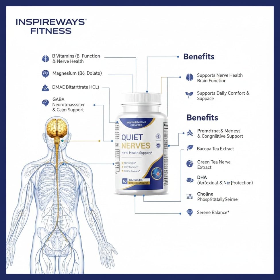 Fitness InspireWays Quiet Nerve Capsule 120 Capsules