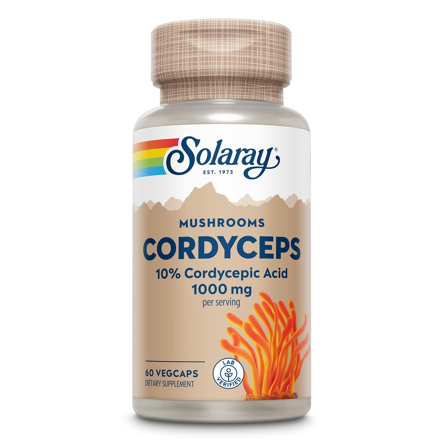Solaray Cordyceps Extract Mushroom Capsule, 60 Count