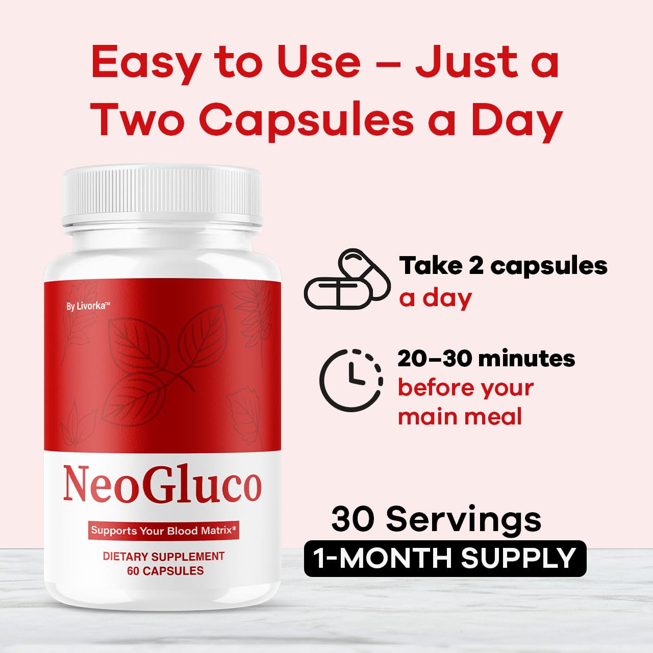 LIVORKA Neo Gluco Capsules 300 Capsules