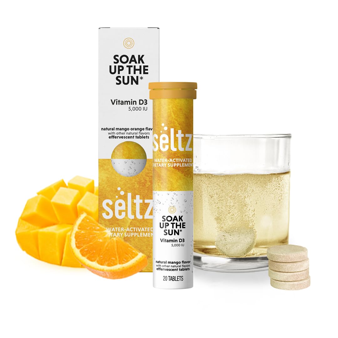 Seltz Soak Up The Sun Effervescent Vitamin D3 Tablets, 20 Count