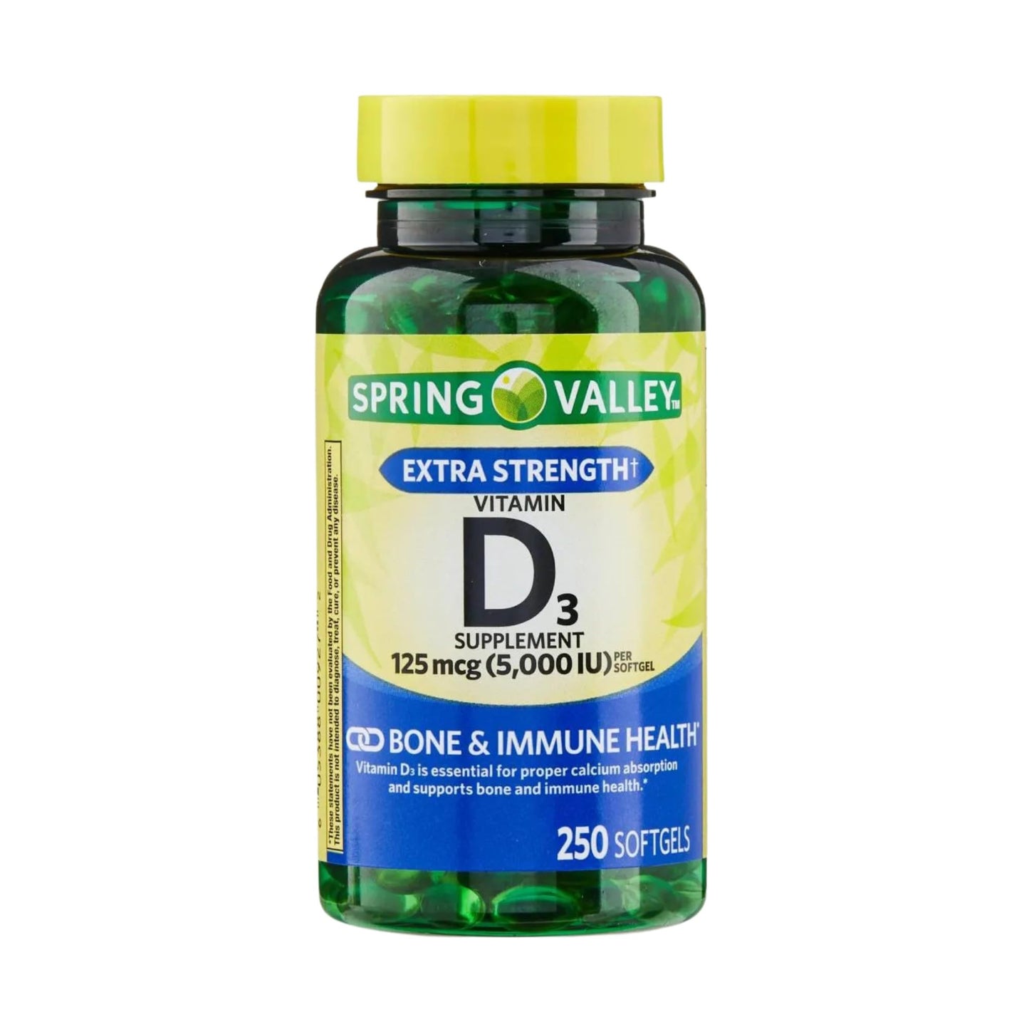 Unique Bundle Store Vitamin D3 Extra Strength 5000 IU (125 mcg) Softgels, 250 Count