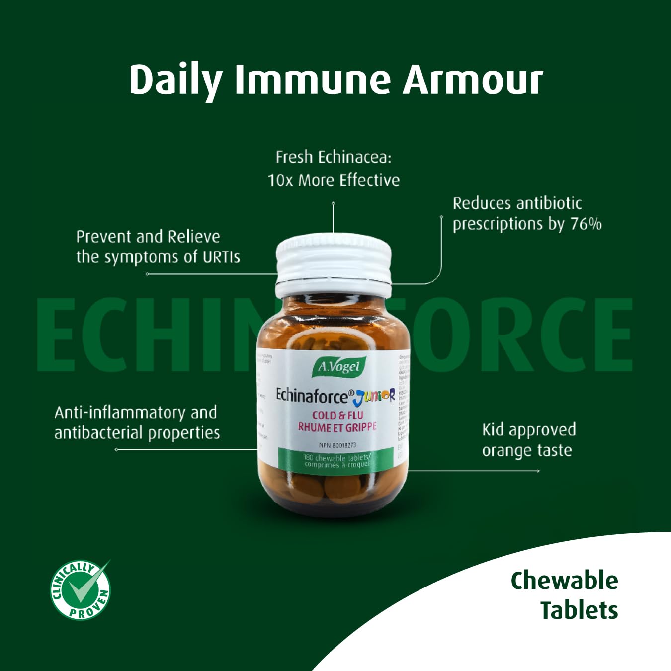 A.Vogel Echinaforce Junior Chewable 90 Count