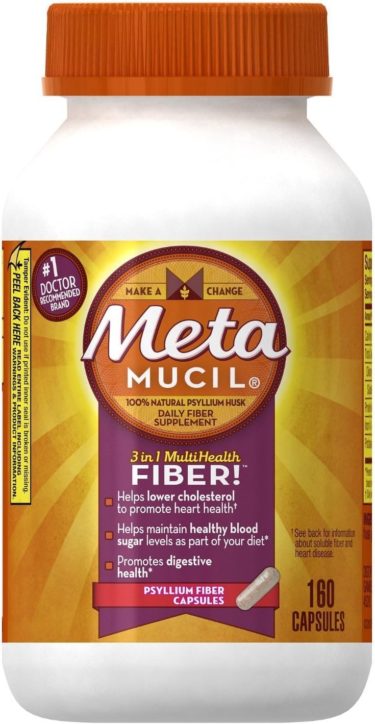 Metamucil Fiber Supplement Capsules, 160 Capsules