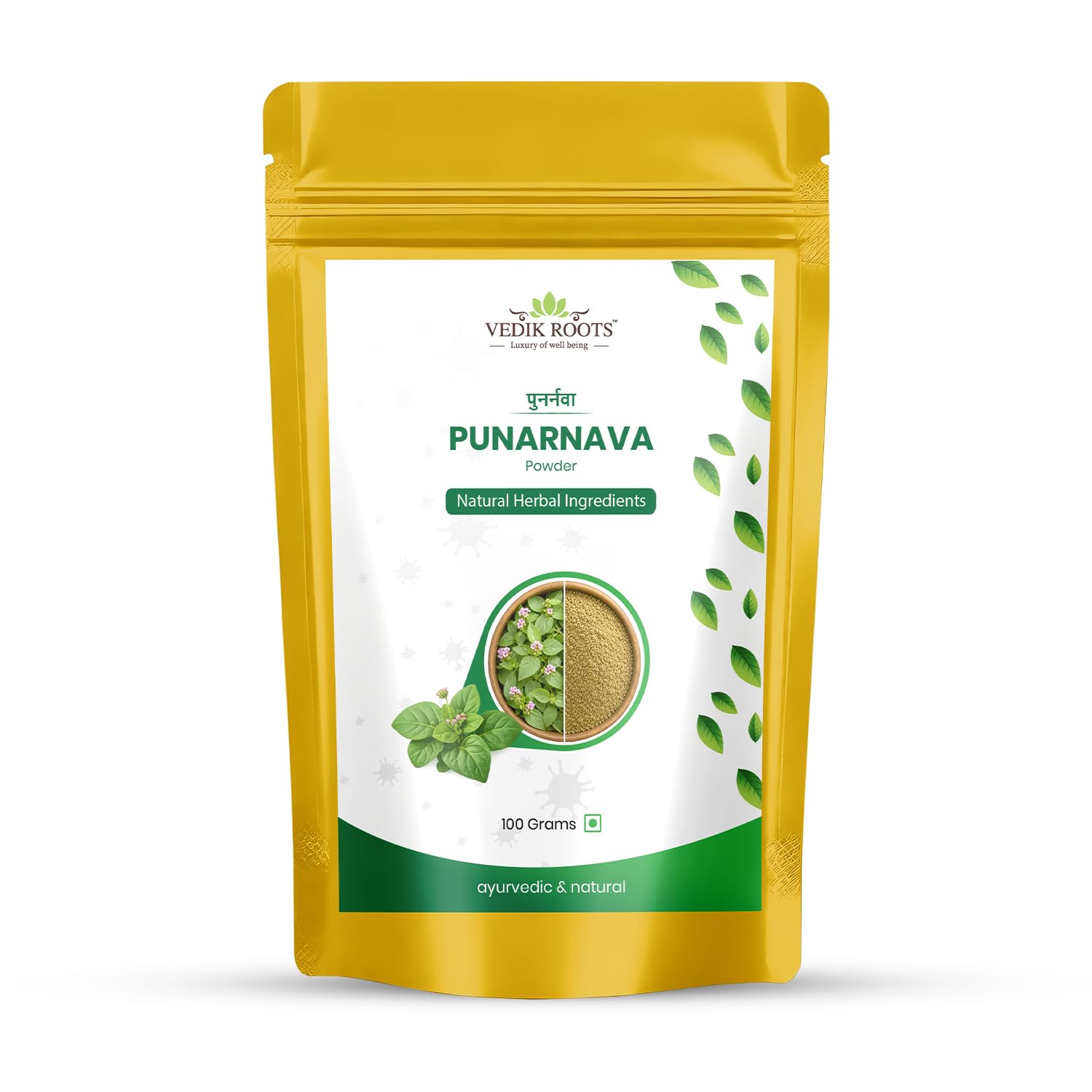VEDIKROOTS Punarnava Powder 3.53 Ounce