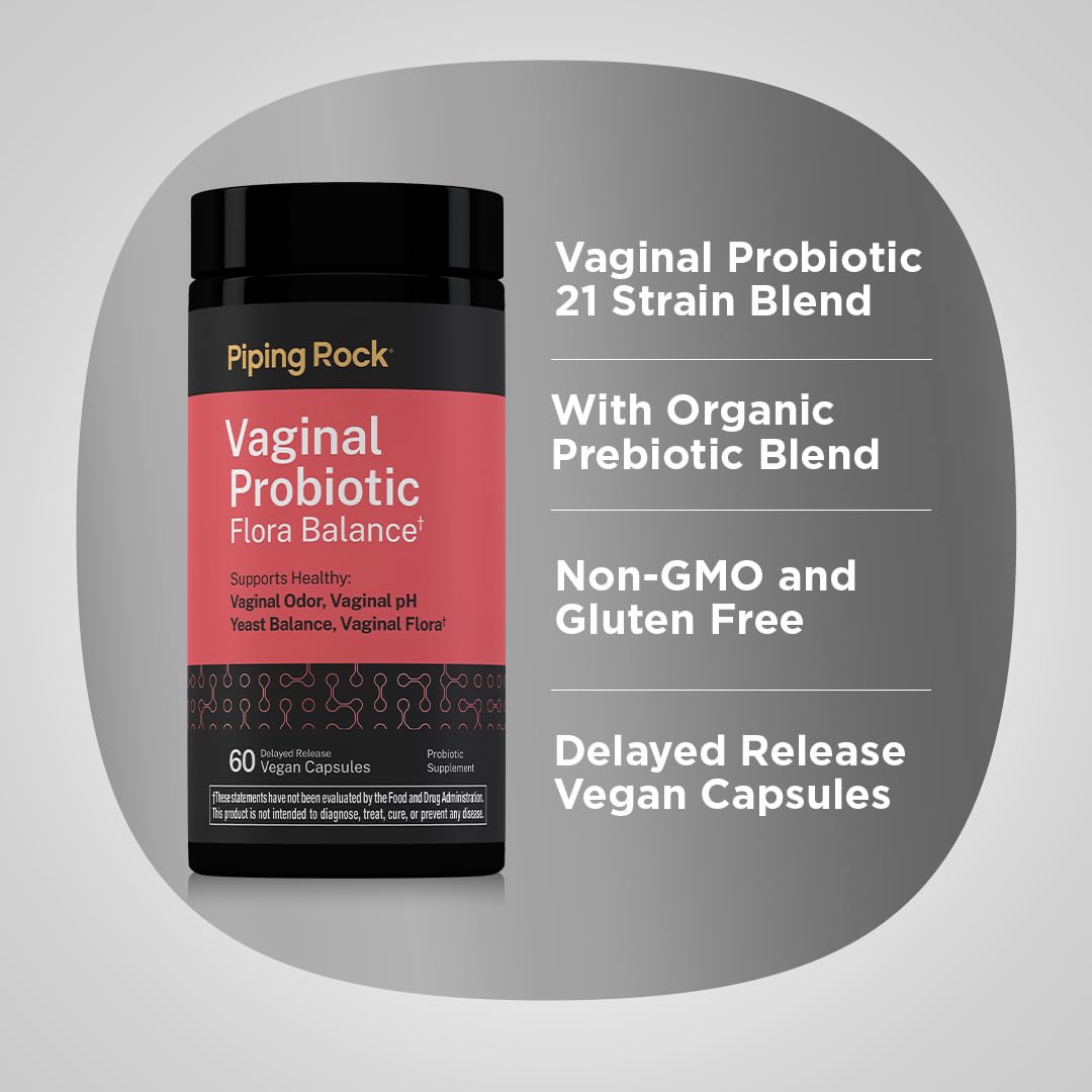 Piping Rock Vaginal Probiotic Capsules, 60 Count