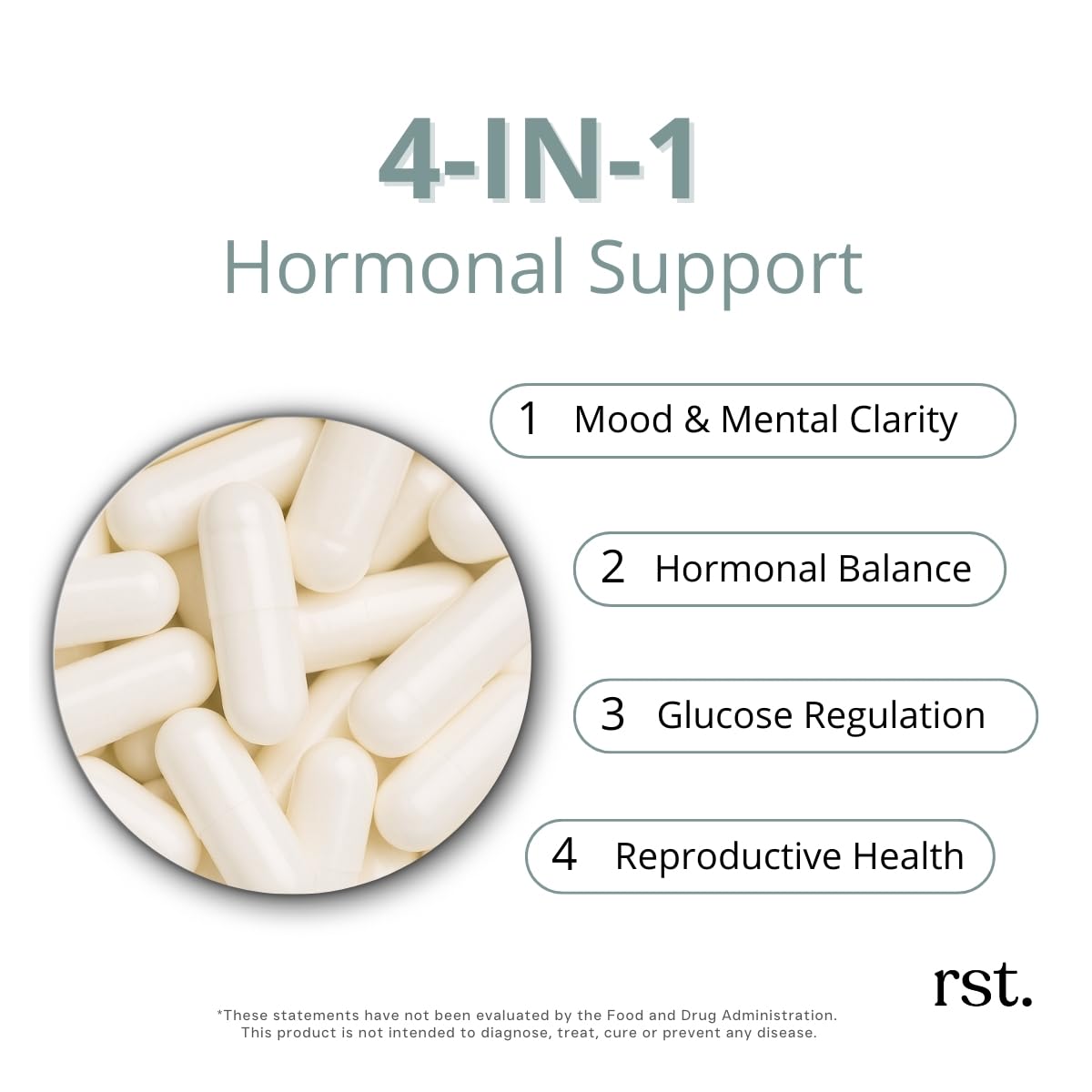 Reset Wellness MYOINOSITOL+ 40:1 Myo & D-Chiro Inositol, Vitamin B6 & Zinc Supports Hormonal Balance, 90 Capsules