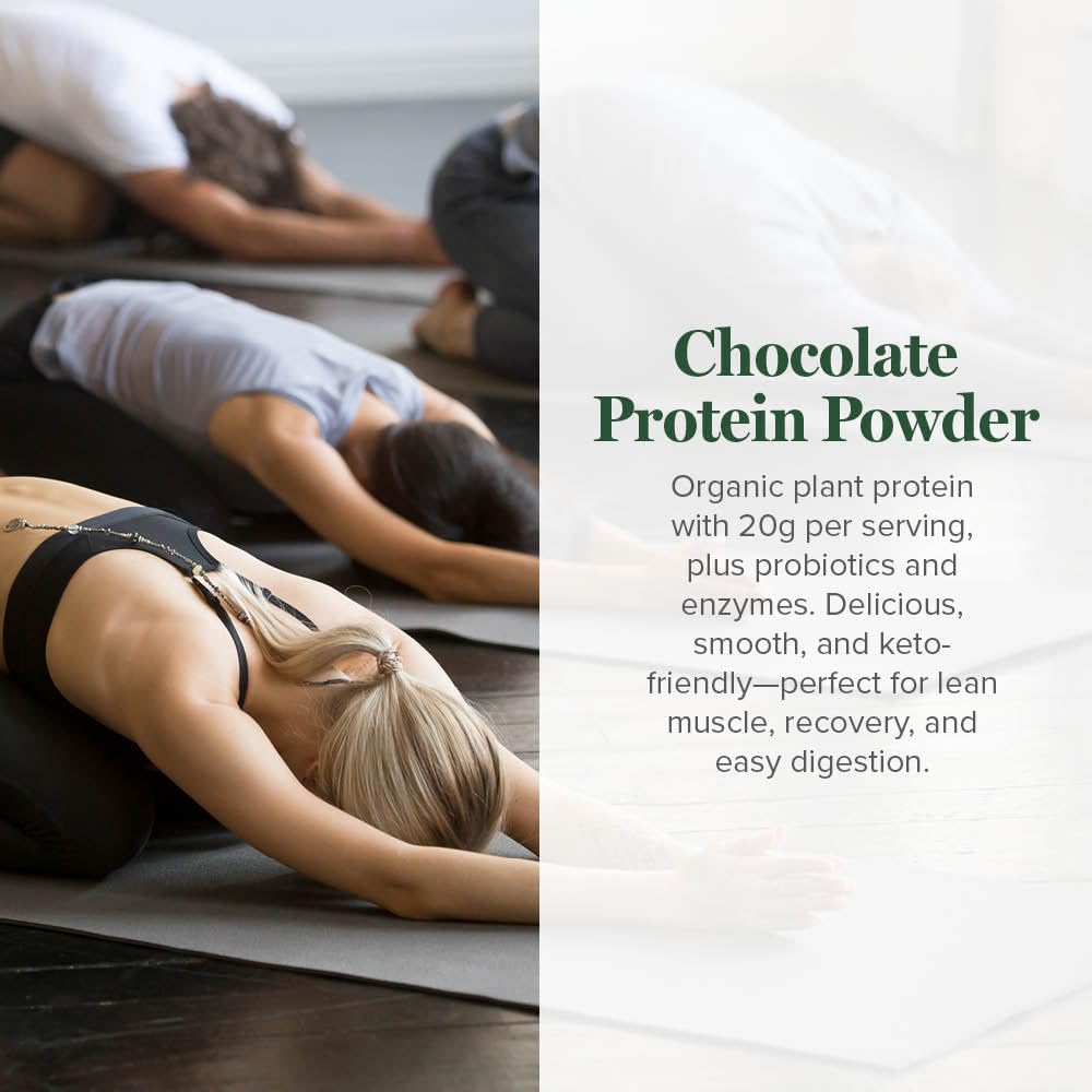 Global Healing Center Organic Plant Chocolate Protein Powder 26.56 oz