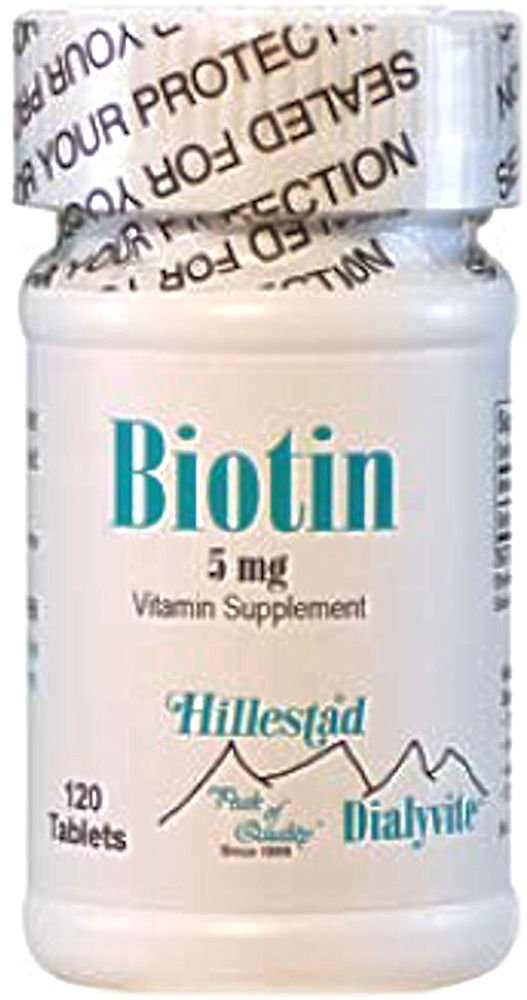 Dialyvite Biotin 5 mg Vitamin Supplement Tablet, 120 Tablets