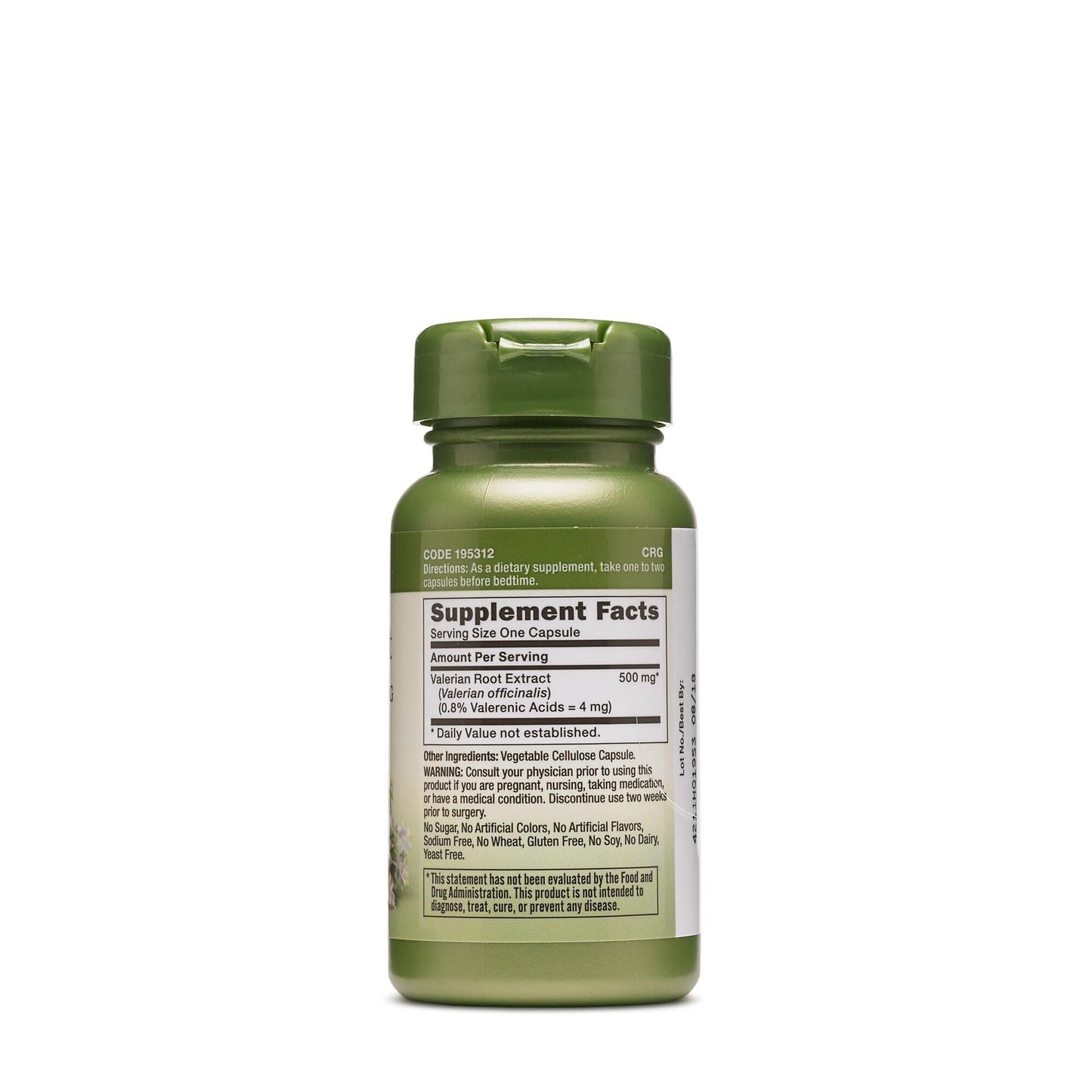 GNC Herbal Plus Valerian Root Extract 500 MG Capsule, 50 Count