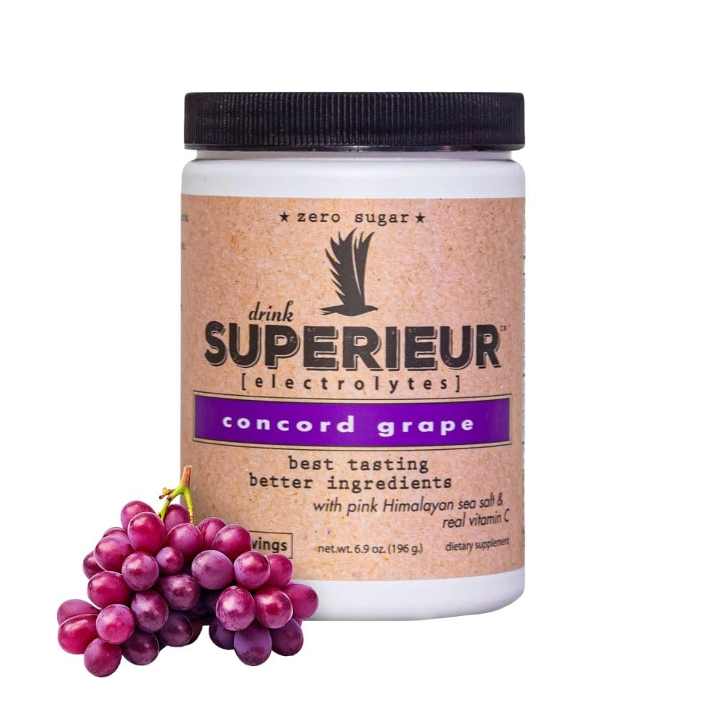 Superieur Sea Mineral Electrolyte Powder (6.9) Concord Grape, 70 Servings