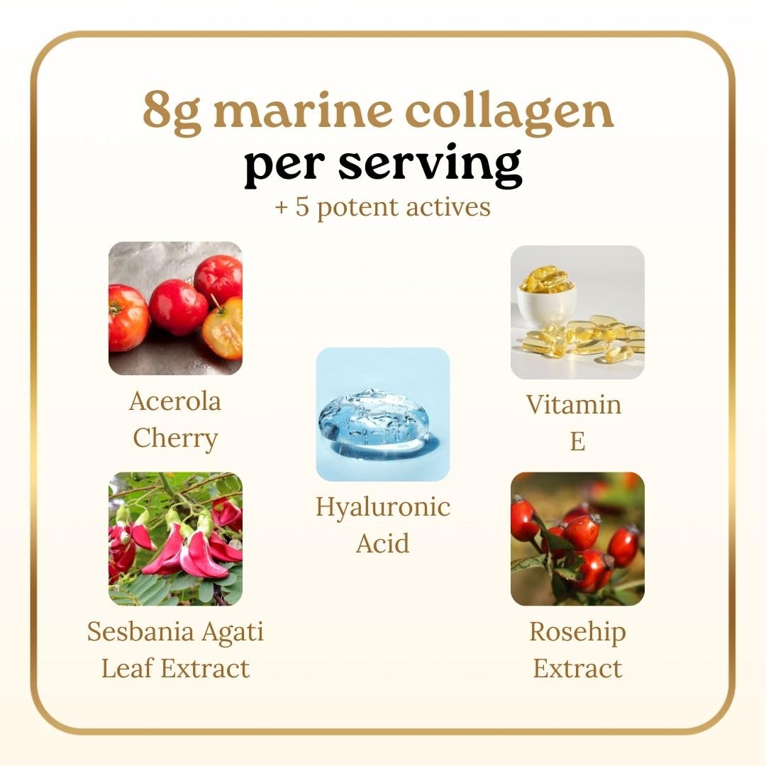 SOUL NUTRITIONS Marine Collagen Protein Powder, Unflavored, 20 Servings