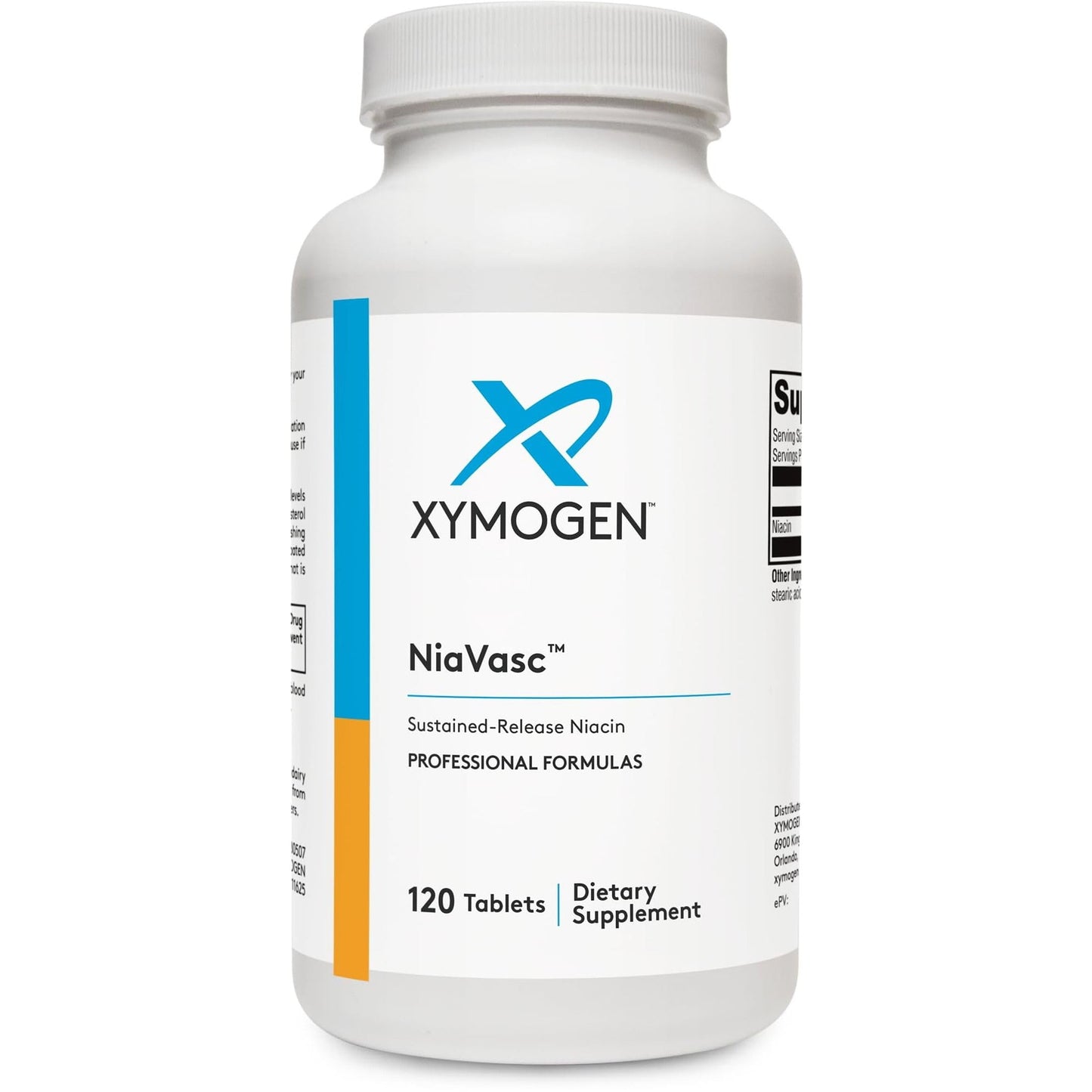 XYMOGEN NiaVasc Niacin 500mg Sustained-Release Niacin Capsules, 120 Count