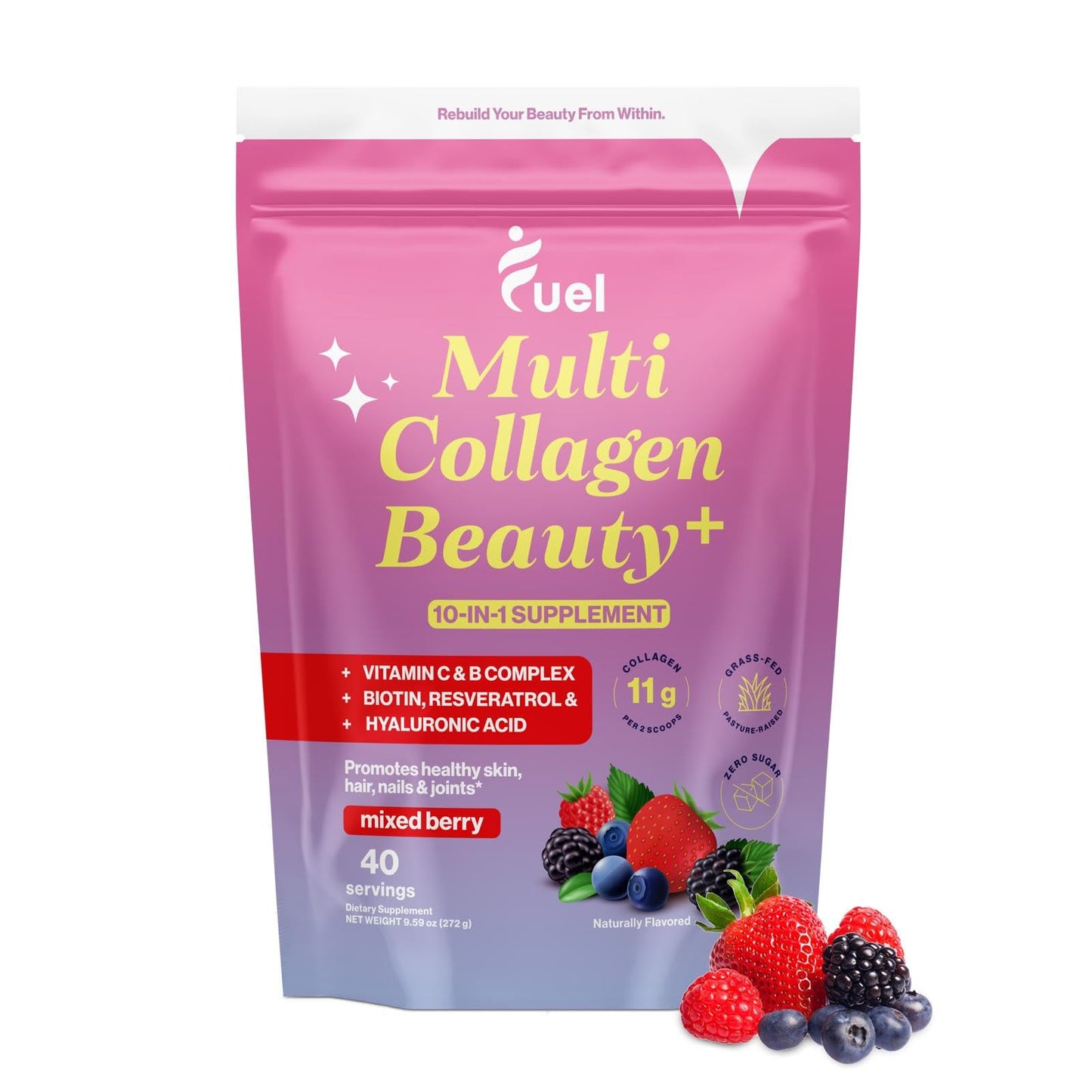 Fuel Multi Collagen Peptides Powder 9.59 oz