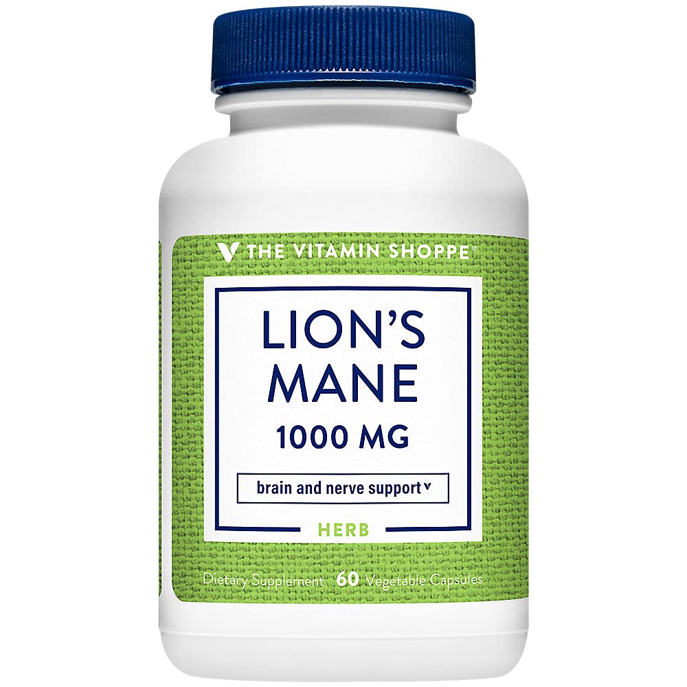 The Vitamin Shoppe Lion's Mane Nootropic Mushroom Formula Vegetarian Capsules, 60 Count