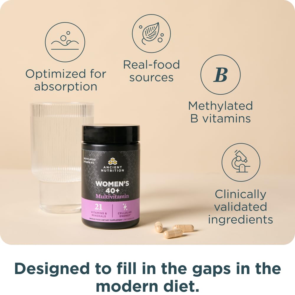 Ancient Nutrition Women's 40+ 3-Day Multivitamin Capsule, 90 Count