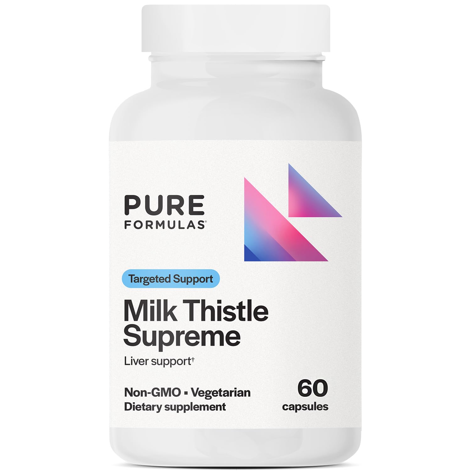 PureFormulas Milk Thistle Supreme 250 mg – Liver Health & Antioxidant Support – Non-GMO Vegetarian Capsules 60 Count