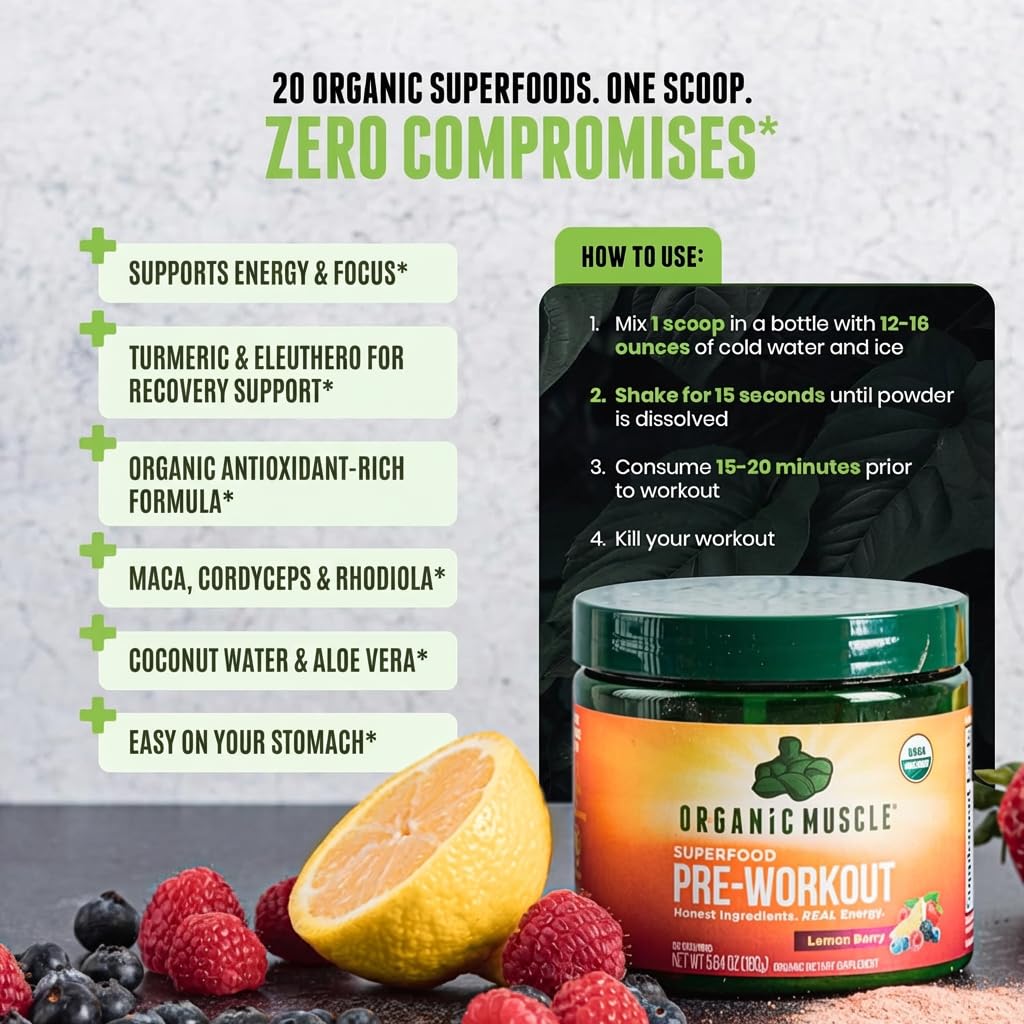 Organic Muscle Organic Pre Workout Powder 5.64